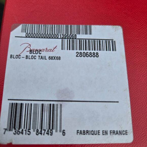 Baccarat Crystal Ribbed Grooved Cube Block Paperweight Display w/Original Box - Picture 9 of 13